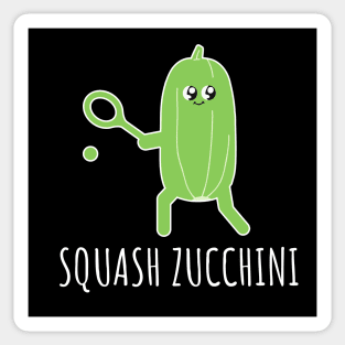 Squash Zucchini Funny Zucchini Playing Squash Sticker